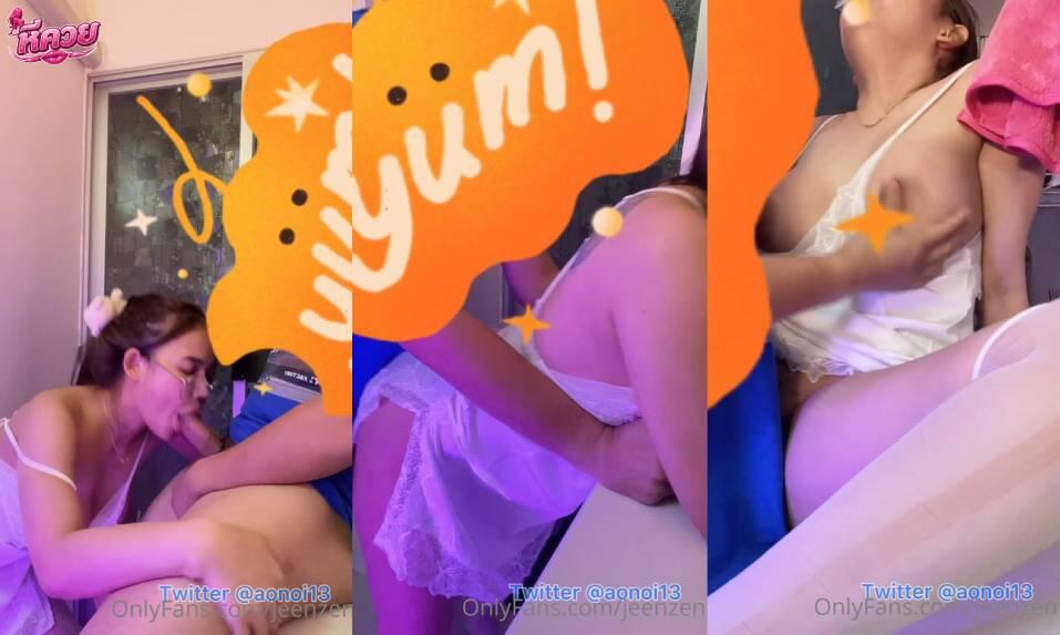 คลิปหลุด onlyfans jeenzen น้องส้มโดนแฟนหนุ่มจับดูดควย เสร็จแล้วซอยหีแล้วเย็ดหีท่าหมาโดนเย็ดจนน้ำแตกกระจาย